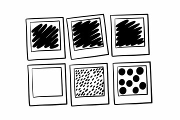 set of vector watercolor textures icons