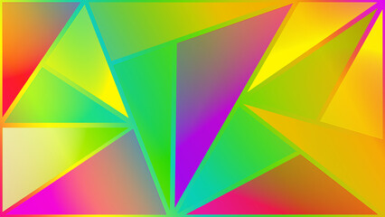 Abstract Geometric Triangle Polygon Gradient Vibrant ColorfulIllustration Modern DigitalArt Design...