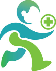 Orthopedic health logo vector design illustration Medical Health Care And Pharmacy Logo Design