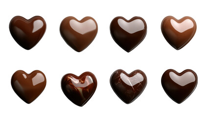 Heart Shaped Chocolate Candy Treat Isolated on White Background
