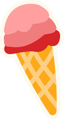 Italian gelato ice cream vector illustration
