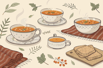 imaginative visual composition Set with modern aesthetic