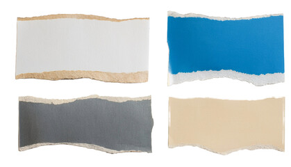 Torn paper revealing a blue background