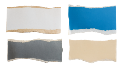 Torn paper revealing a blue background