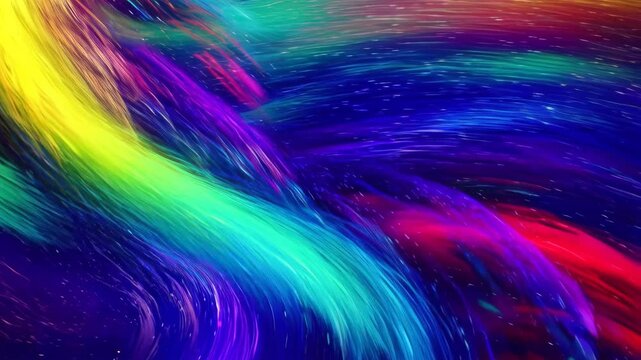 Vivid abstract swirling colors in dynamic motion creating ethereal energy flow.