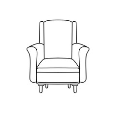 A chair with a back and arms