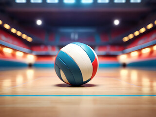 volleyball on the court