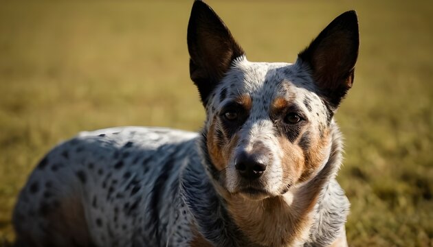 closeup of a australian stumpy tail cattle dog