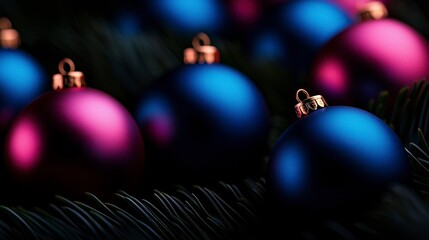 Colorful glitter decoration on Christmas in July. Festive sparkle embellishment for a summer holiday celebration.