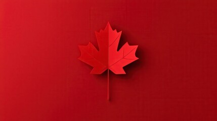 happy canada day greeting card design with red maple leaf and bold typography for national celebration social media or print use. Festive canadian holiday image featuring a vibrant maple