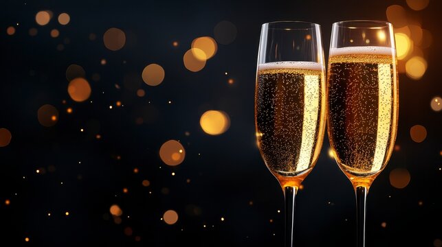 Party with golden decorations. Weekend or birthday celebration. A luxurious gathering adorned with shimmering gold accents ideal for a joyous weekend festivity or a memorable birthday bash.