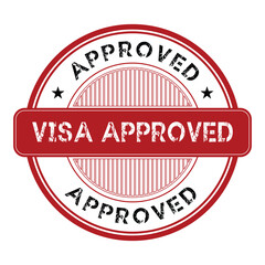 Visa Approved Stamp Vector Image - Official Approval Graphic.