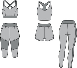 Essential Athletic Wear: Sports Bra, Shorts, and Leggings with Ultra-High-Quality Design