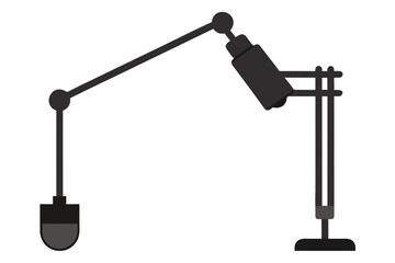 Modern articulated desk lamp with adjustable arm and light source