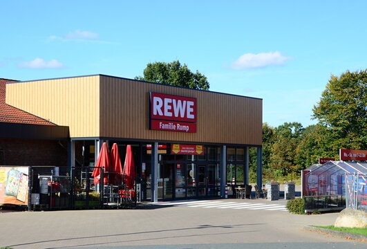REWE Supermarket in the Town Bad Fallingbostel, Lower Saxony