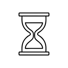 hourglass outline icon vector illustration