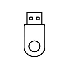 usb outline icon vector illustration