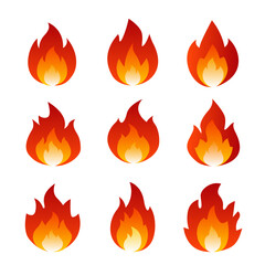 Flame and Fire Vector Illustration Collection