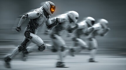 Futuristic Cyborg Race: A Showcase of Advanced Technology and Competition