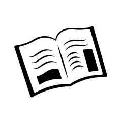 Vector solid black icon for Journal