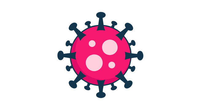 Microbial Virus Icon in Vector Illustration Abstract Pathogen Representation for Medical Use Health and Microbiology Microbe Vector Graphic 