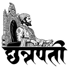 Chhatrapati Shivaji Maharaj Vector Design