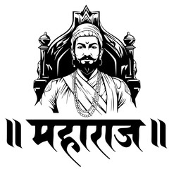 Chhatrapati Shivaji Maharaj Vector Design 
