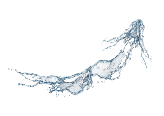 カーブした抽象的な青い水しぶき