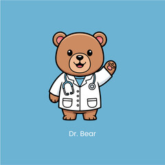 Dr. Bear Friendly Medical Mascot