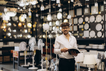 Professional Lighting Specialist in a Modern Home Improvement Store Display