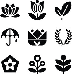 Fototapeta premium black and white icons