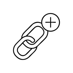 new link outline icon vector illustration