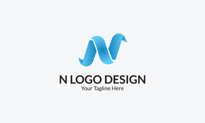 N Letter Logo Design Fully Editable High Quality