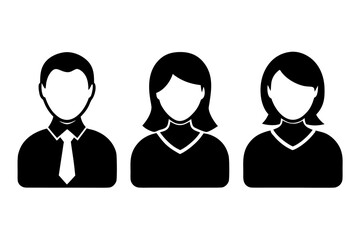 People Icons, Man and Women, Business Team