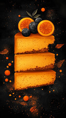 Vertical cake artwork for mobile web design