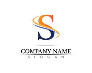 Business corporate letter S logo design vector