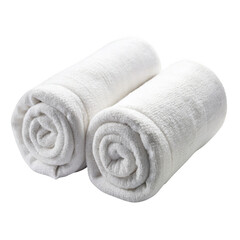 white towel isolated on transparent background
