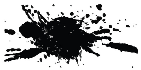Splattered ink halftone texture with rough, random textures and dynamic grunge smears. Dynamic chaos in monochrome splashes; varied sizes and shapes intertwine for an abstract dance on canvas	