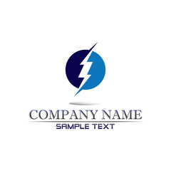 electric Vector lightning icon logo and symbols