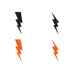 electric Vector lightning icon logo and symbols