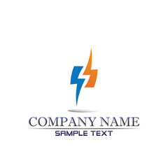electric Vector lightning icon logo and symbols