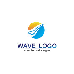 Waves beach logo and symbols template icons app