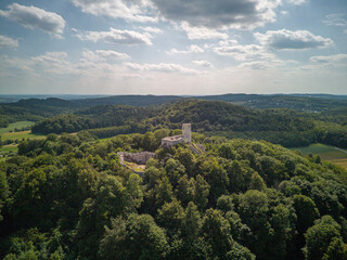 Fototapeta premium Castle ruins in Smolen, Poland.