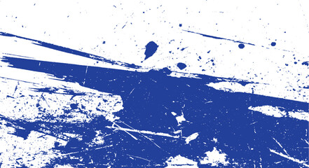 Abstract grunge background illustration template design white paint strokes on a blue background 