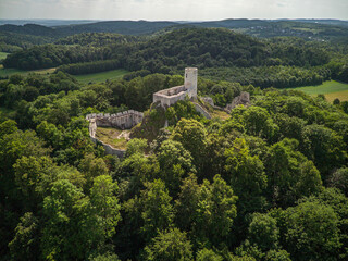 Fototapeta premium Castle ruins in Smolen, Poland.