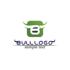 Bull horn logo and symbols template icons app vector