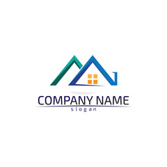 Real estate and home buildings logo icons template vector