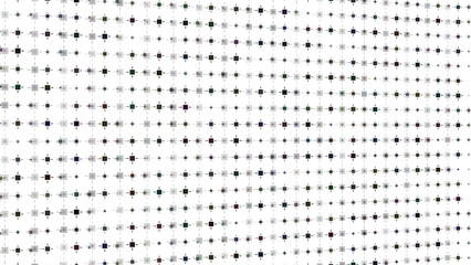 Abstract motion graphic background, black flickering or blink dots on white background