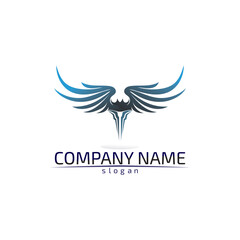 Obraz premium Falcon Wings Logo Template vector icon logo design app