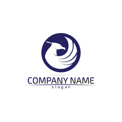 Falcon Wings Logo Template vector icon logo design app